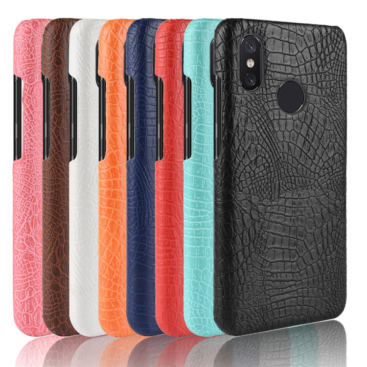 Crocodile Texture PU Leather Coated PC Phone Case for Xiaomi Redmi Note 6 Pro - Black-5