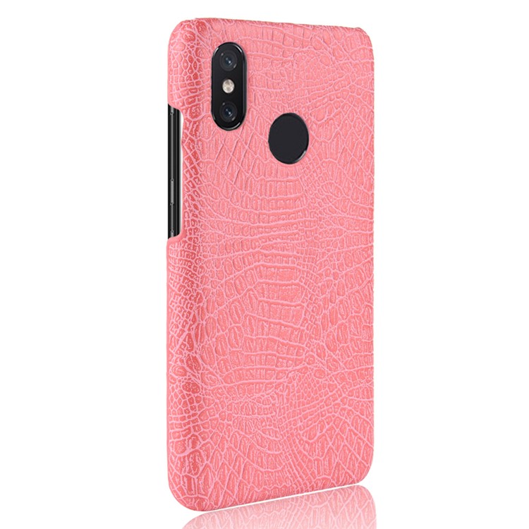 Crocodile Texture PU Leather Coated Plastic Phone Case for Xiaomi Redmi Note 6 Pro - Pink-3