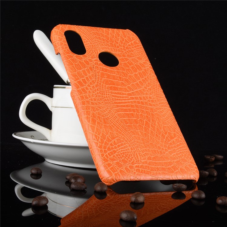Crocodile Texture PU Leather Coated PC Cellphone Case for Xiaomi Redmi Note 6 Pro - Orange-4