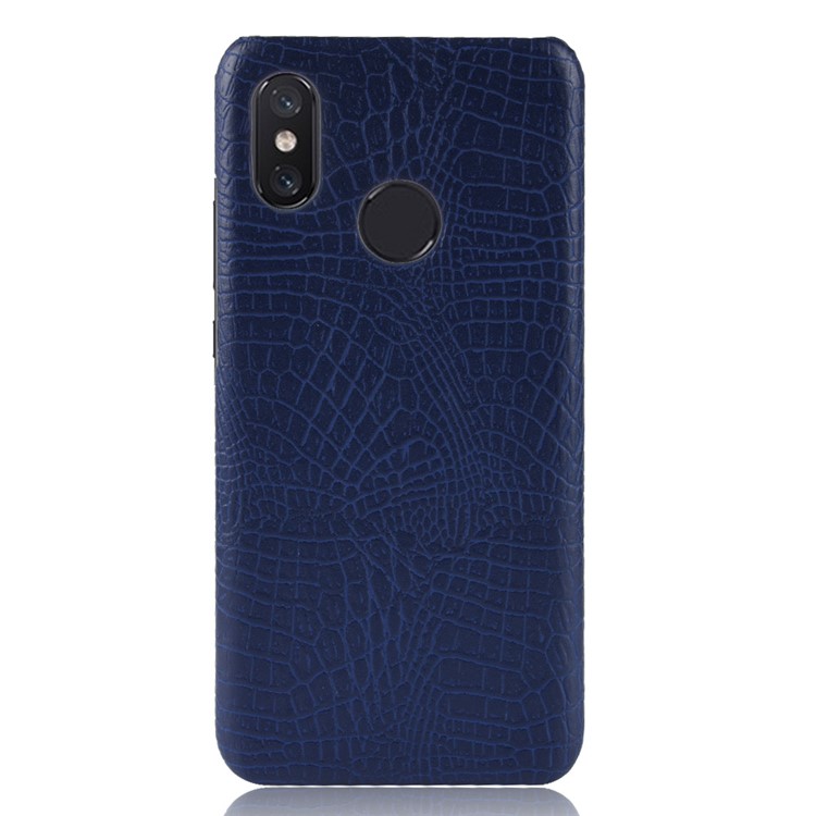 Crocodile Texture PU Leather Coated Hard PC Phone Case for Xiaomi Redmi Note 6 Pro - Blue-2