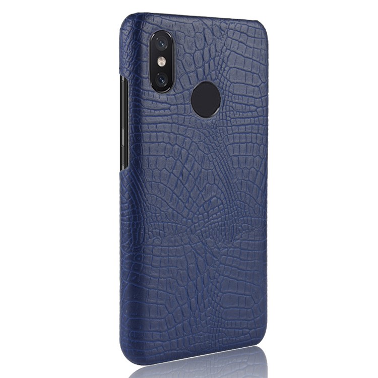 Crocodile Texture PU Leather Coated Hard PC Phone Case for Xiaomi Redmi Note 6 Pro - Blue-3