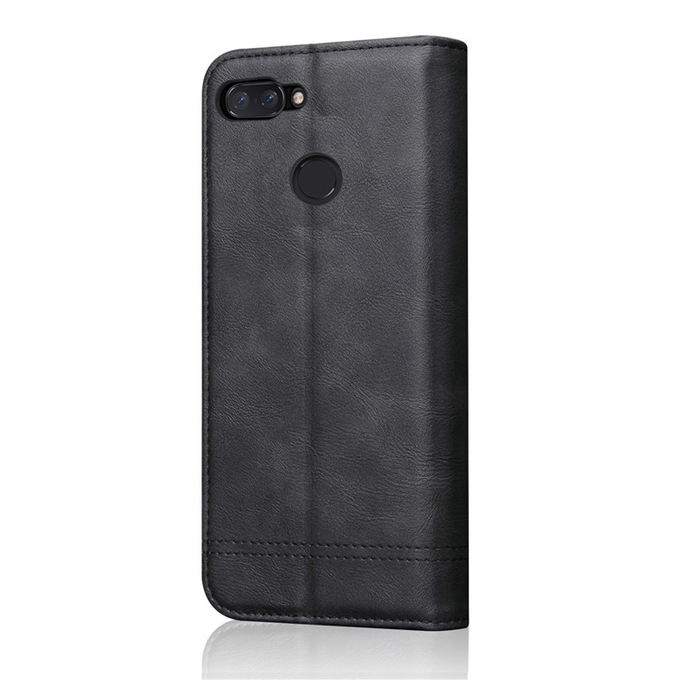 Retro Style Auto-absorbed Crazy Horse Leather Cover for Xiaomi Mi 8 Lite / Mi 8 Youth (Mi 8X) - Black-3