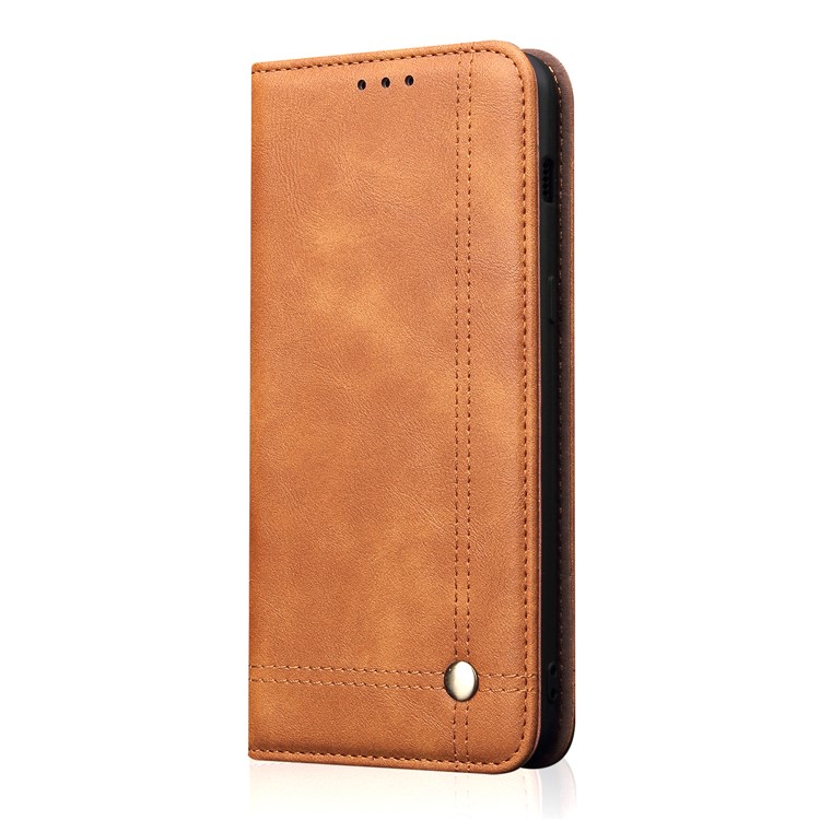 Retro Style Auto-absorbed Crazy Horse Leather Shell for Xiaomi Mi 8 Lite / Mi 8 Youth (Mi 8X) - Brown-1