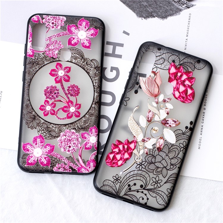 Lace Embossment Pattern PC TPU Hybrid Protection Shell for Xiaomi Mi A2 Lite / Redmi 6 Pro - Vivid Flower-5