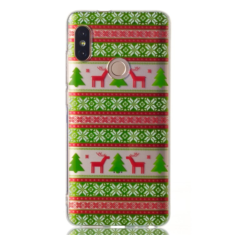 Christmas Pattern Printing TPU Jelly Mobile Shell for Xiaomi Redmi Note 5 Pro (Dual Camera) / Redmi Note 5 (China) - Christmas Tree and Reindeer-2