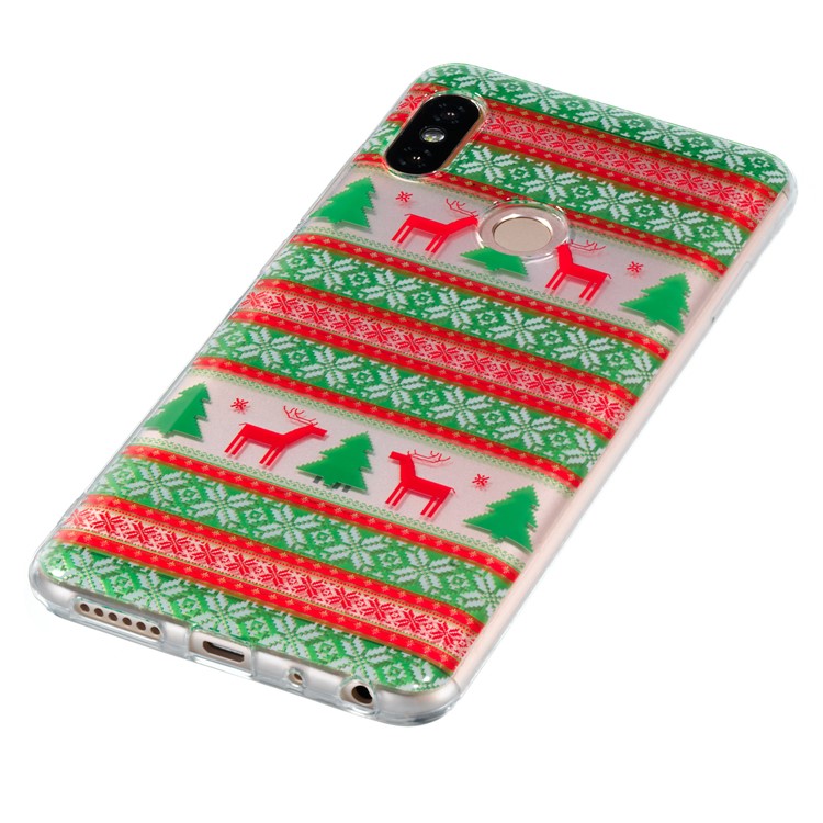 Christmas Pattern Printing TPU Jelly Mobile Shell for Xiaomi Redmi Note 5 Pro (Dual Camera) / Redmi Note 5 (China) - Christmas Tree and Reindeer-4