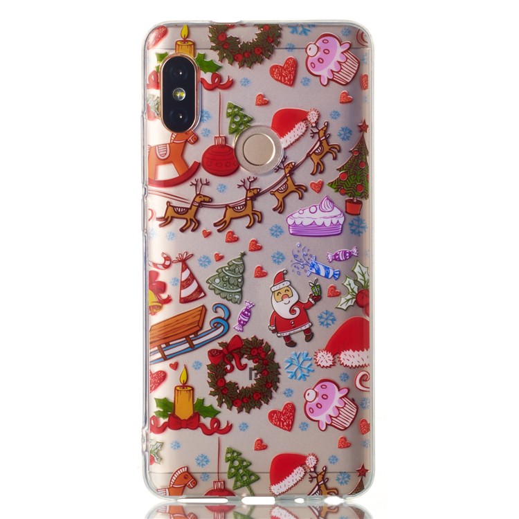 Christmas Pattern Printing TPU Jelly Mobile Casing for Xiaomi Redmi Note 5 Pro (Dual Camera) / Redmi Note 5 (China) - Christmas Elements-2