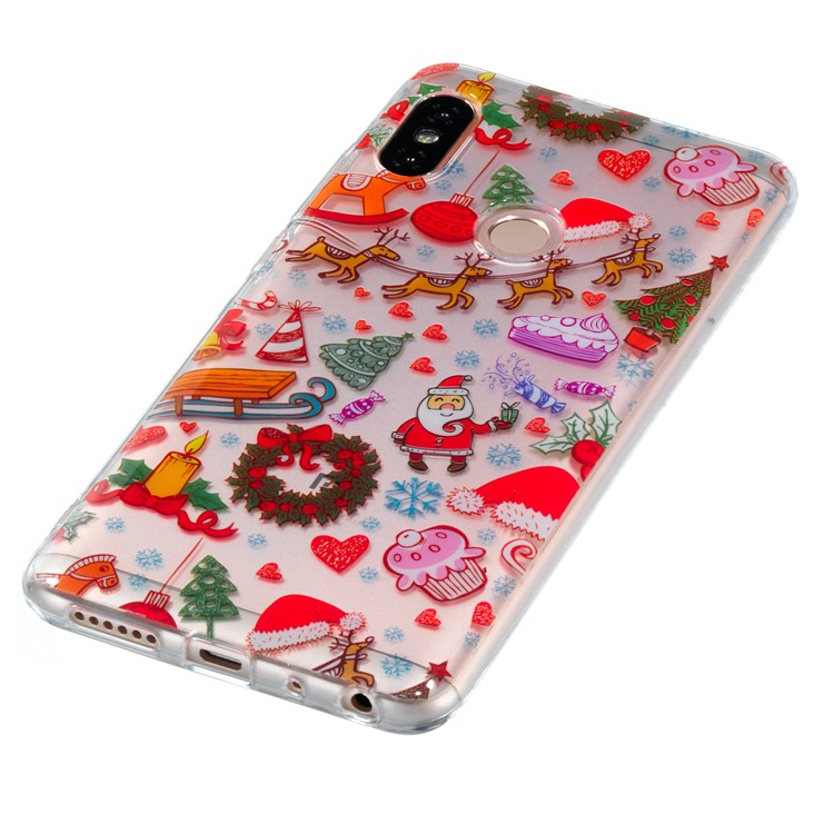 Christmas Pattern Printing TPU Jelly Mobile Casing for Xiaomi Redmi Note 5 Pro (Dual Camera) / Redmi Note 5 (China) - Christmas Elements-4