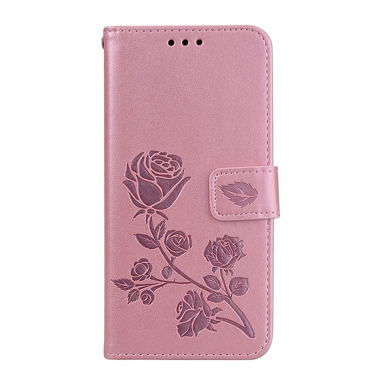 HAT PRINCE Imprinted Rose Pattern Leather Protection Phone Cover for Xiaomi Mi A2 Lite / Redmi 6 Pro - Pink-1