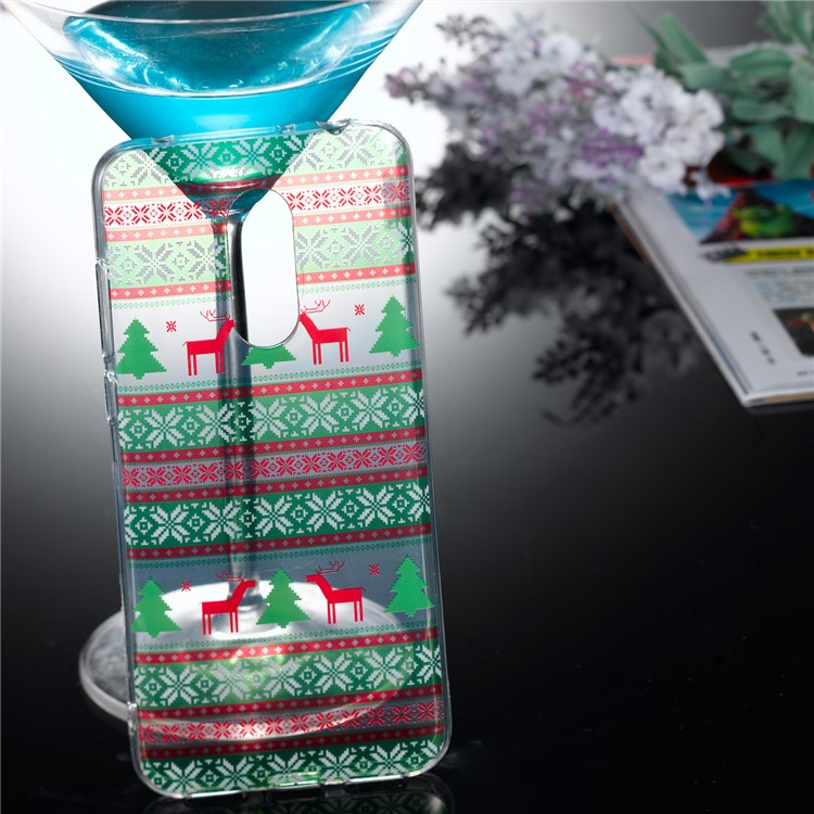 Christmas Pattern Printing TPU Jelly Mobile Casing for Xiaomi Redmi Note 5 (12MP Rear Camera) / Redmi 5 Plus (China) - Christmas Tree and Reindeer-5