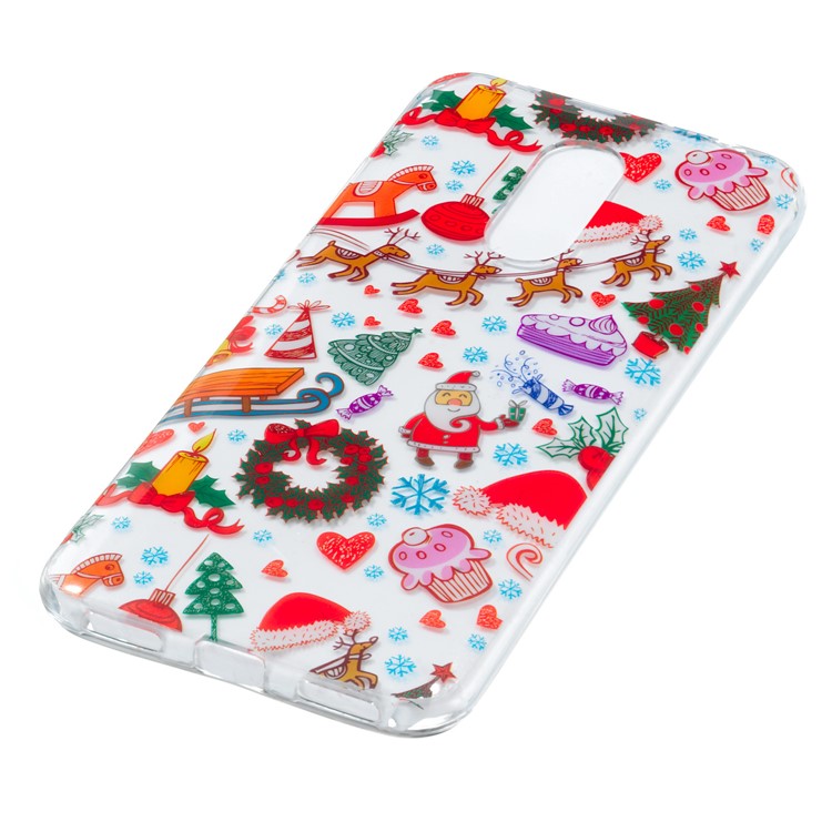Christmas Pattern Printing TPU Jelly Cellphone Back Case for Xiaomi Redmi Note 5 (12MP Rear Camera) / Redmi 5 Plus (China) - Christmas Elements-4