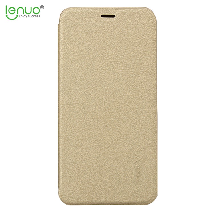LENUO Ledream Series Flip Leather Mobile Shell with Card Slot for Xiaomi Redmi Note 6 Pro - Gold-3