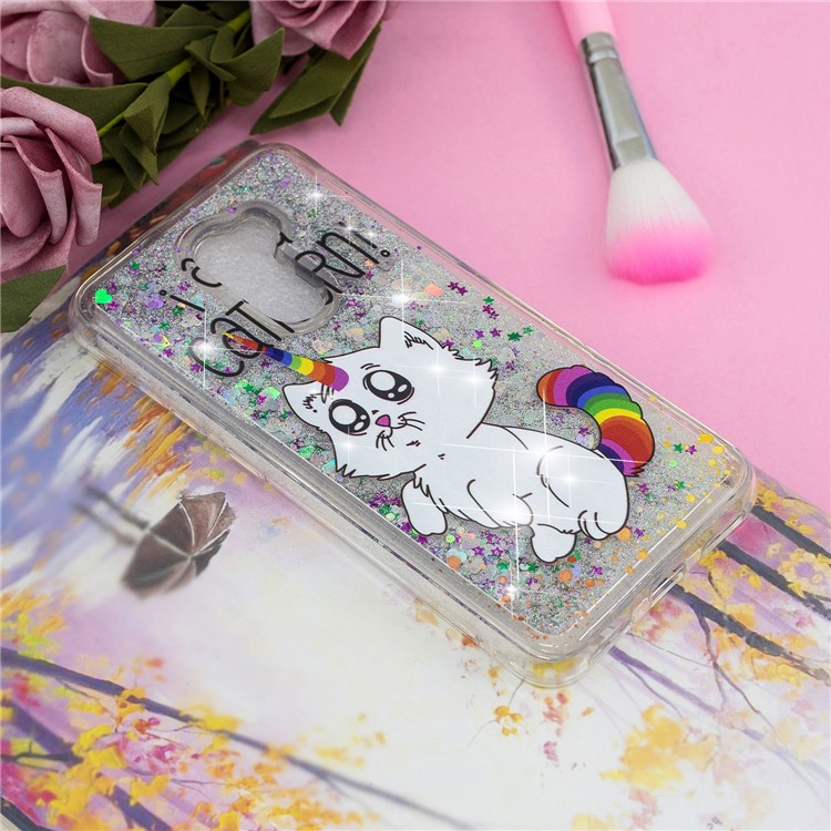 For Xiaomi Pocophone F1 / Poco F1 (India) Embossment Pattern Quicksand TPU Back Phone Shell - I Am A Caticorn-5
