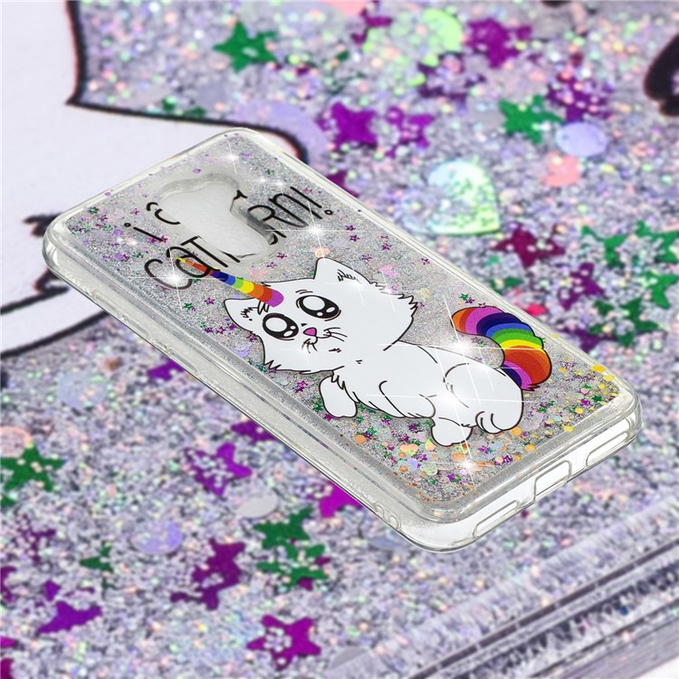 For Xiaomi Pocophone F1 / Poco F1 (India) Embossment Pattern Quicksand TPU Back Phone Shell - I Am A Caticorn-6