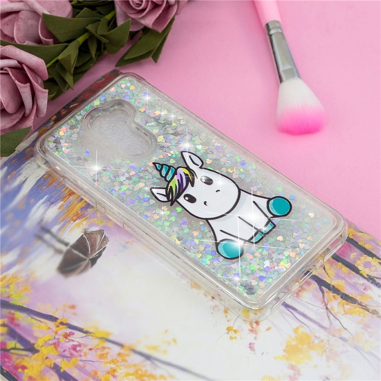 For Xiaomi Pocophone F1 / Poco F1 (India) Embossing Pattern Quicksand TPU Case - Adorable Unicorn-6