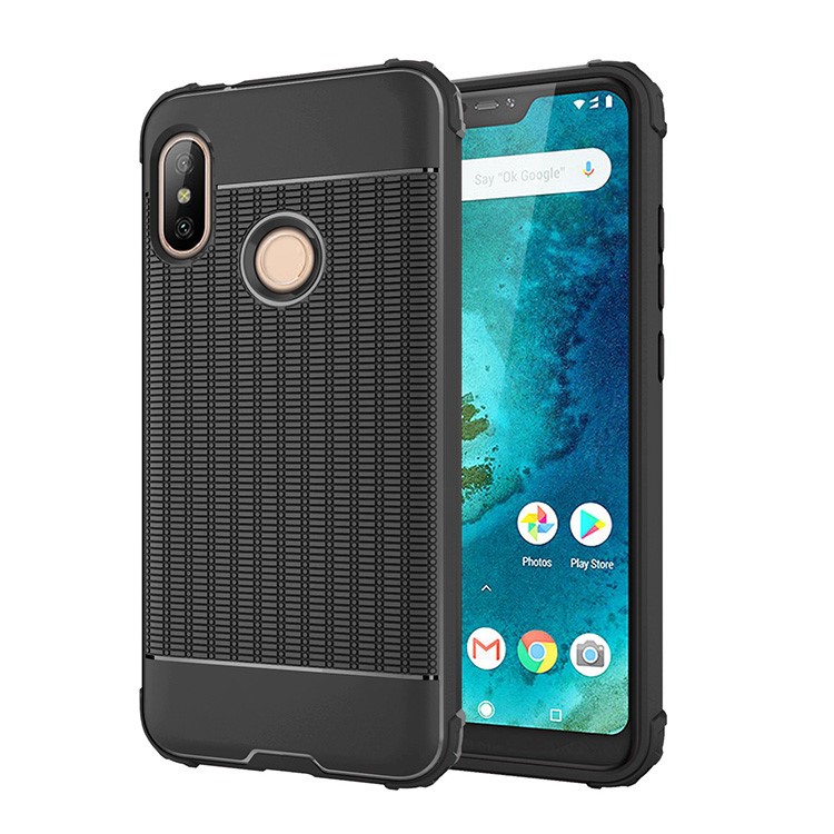 Drop-resistant Soft TPU Shell for Xiaomi Mi A2 Lite / Redmi 6 Pro (China) - Black-1