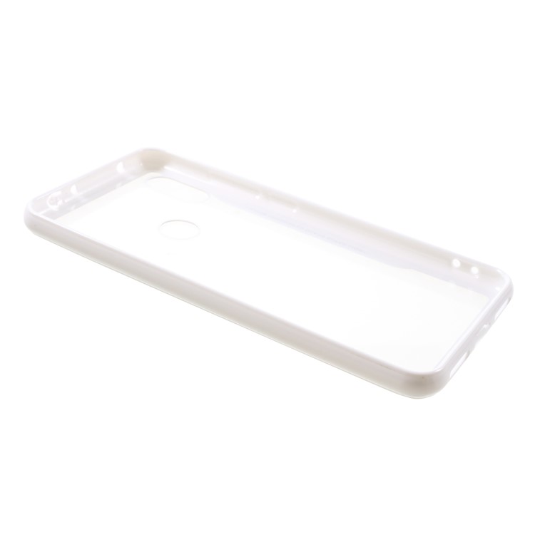 Transparent Acrylic Back + Silicone Frame Combo Phone Shell for Xiaomi Redmi Note 6 Pro - White-3