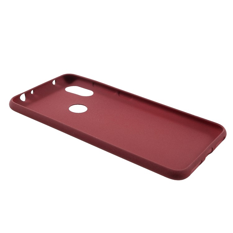 Skin-touch Matte TPU Cell Phone Cover for Xiaomi Redmi Note 6 Pro - Wine Red-3