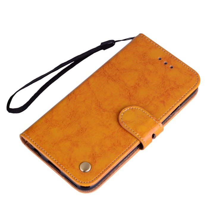 HAT PRINCE Oil Wax PU Leather Wallet Flip Cover for Xiaomi Pocophone F1 / Poco F1 (India) - Brown-6