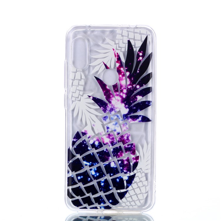 For Xiaomi Redmi Note 6 Pro / Note 6 TPU Mobile Cover / Embossed Flower / 3D Diamond Surface - Purple Pineapple-3
