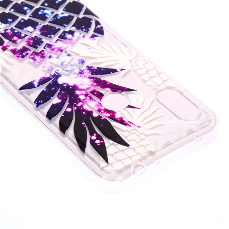 For Xiaomi Redmi Note 6 Pro / Note 6 TPU Mobile Cover / Embossed Flower / 3D Diamond Surface - Purple Pineapple-8