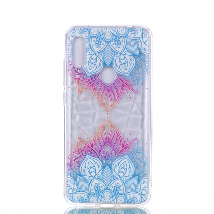 For Xiaomi Redmi Note 6 Pro / Note 6 TPU Mobile Shell / Embossed Flower / 3D Diamond Surface - Lotus-4