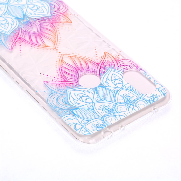 For Xiaomi Redmi Note 6 Pro / Note 6 TPU Mobile Shell / Embossed Flower / 3D Diamond Surface - Lotus-7