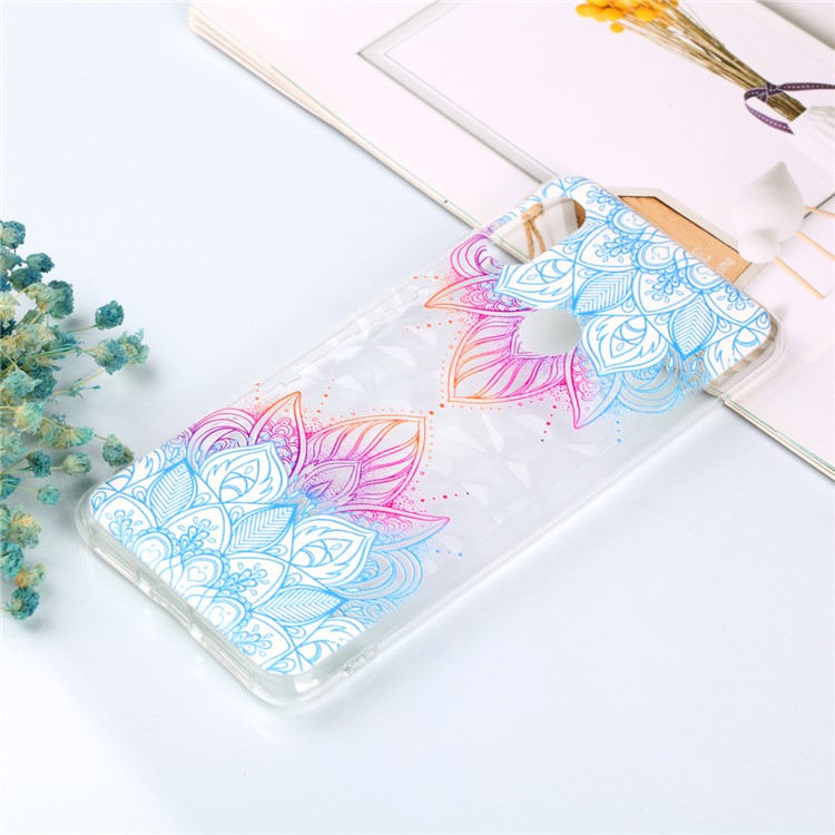 For Xiaomi Redmi Note 6 Pro / Note 6 TPU Mobile Shell / Embossed Flower / 3D Diamond Surface - Lotus-9
