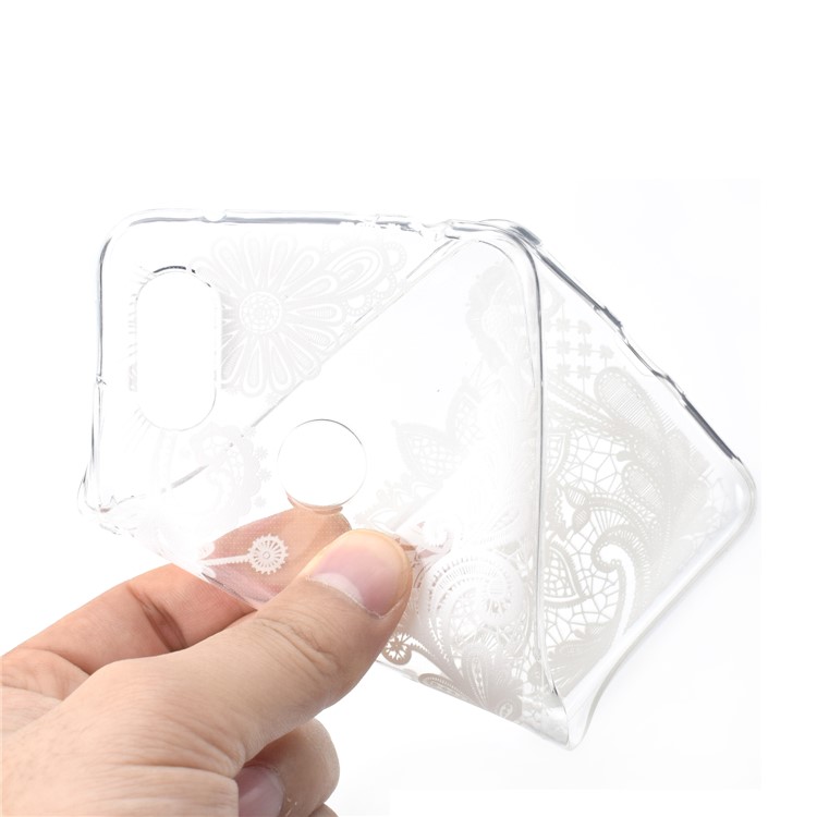 Embossment Pattern TPU Protection Phone Shell for Xiaomi Redmi Note 6 Pro - Lace Flower-5