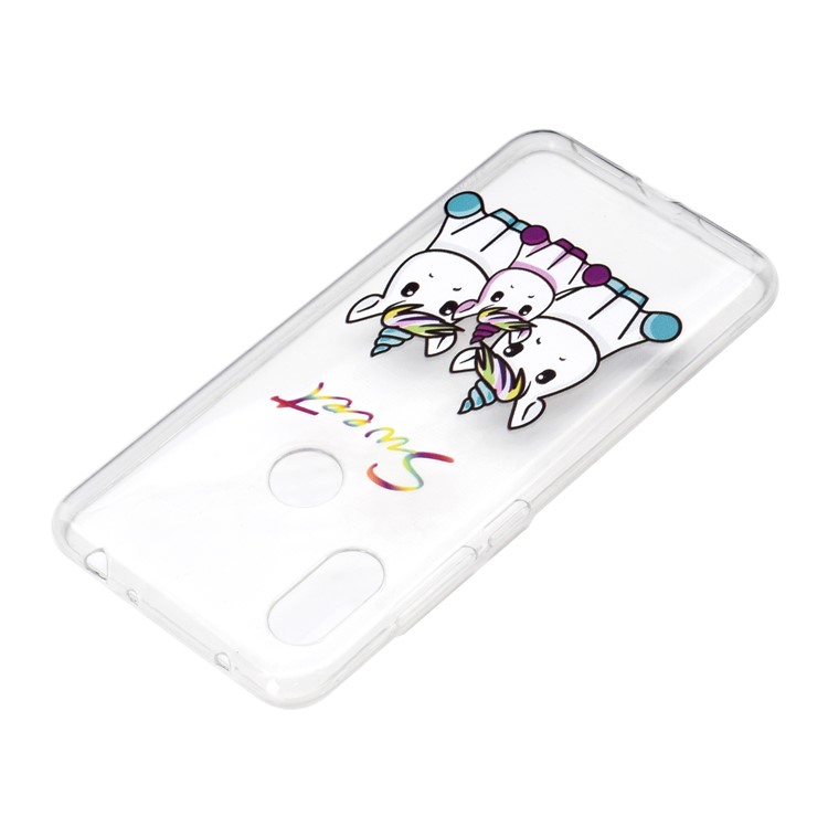 Embossing Pattern TPU Back Case for Xiaomi Redmi Note 6 Pro - Sweet Unicorns-4