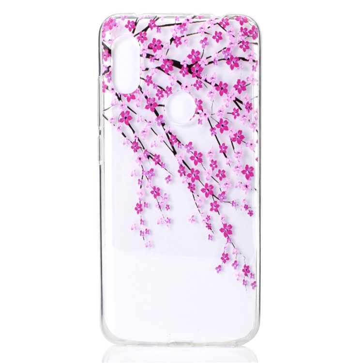 Embossing Pattern TPU Back Shell for Xiaomi Redmi Note 6 Pro - Cherry Blossom-2
