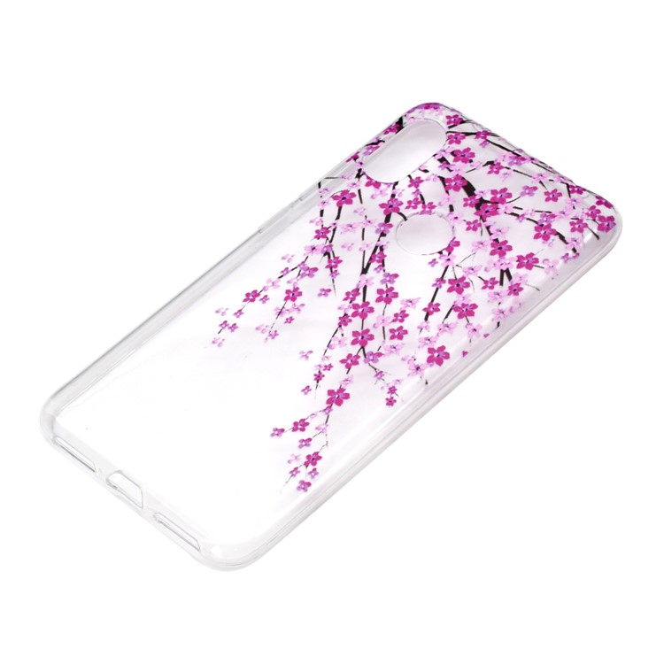 Embossing Pattern TPU Back Shell for Xiaomi Redmi Note 6 Pro - Cherry Blossom-3