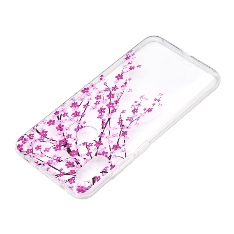 Embossing Pattern TPU Back Shell for Xiaomi Redmi Note 6 Pro - Cherry Blossom-4