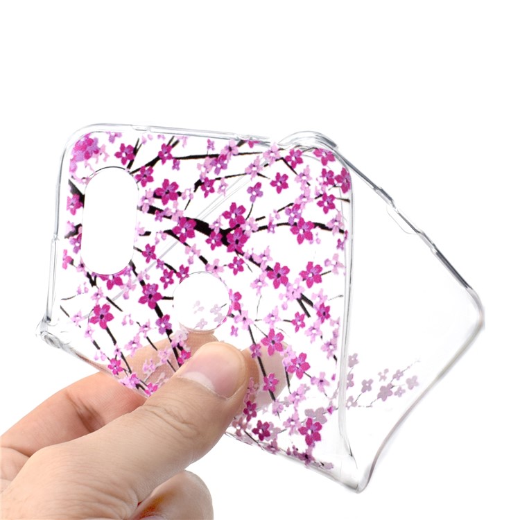 Embossing Pattern TPU Back Shell for Xiaomi Redmi Note 6 Pro - Cherry Blossom-5