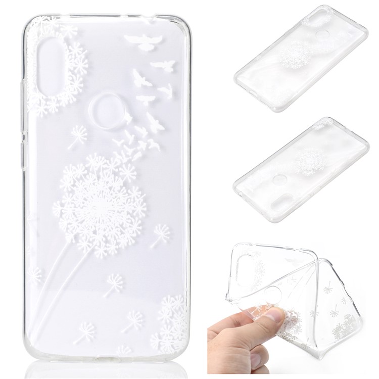 Embossed Pattern TPU Mobile Phone Case for Xiaomi Redmi Note 6 Pro - Dandelion-1