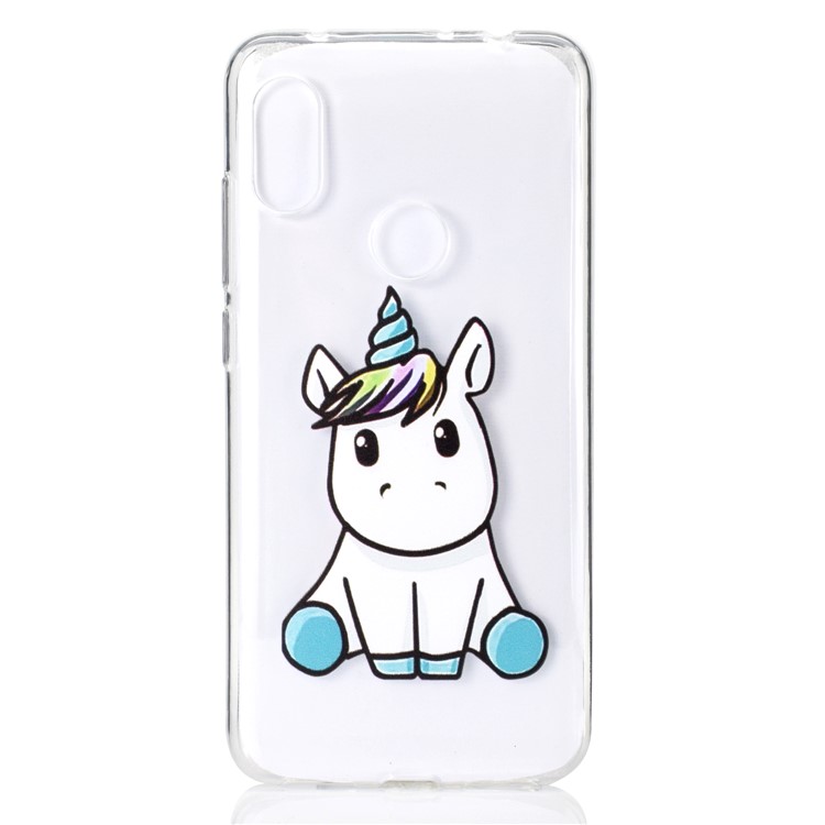Embossed Pattern TPU Mobile Phone Shell for Xiaomi Redmi Note 6 Pro - Adorable Unicorn-2