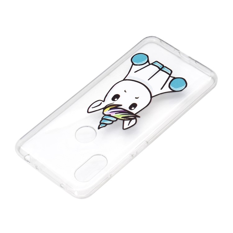 Embossed Pattern TPU Mobile Phone Shell for Xiaomi Redmi Note 6 Pro - Adorable Unicorn-4