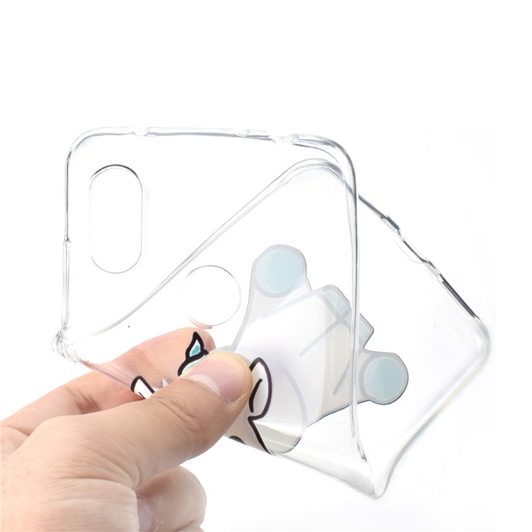 Embossed Pattern TPU Mobile Phone Shell for Xiaomi Redmi Note 6 Pro - Adorable Unicorn-5