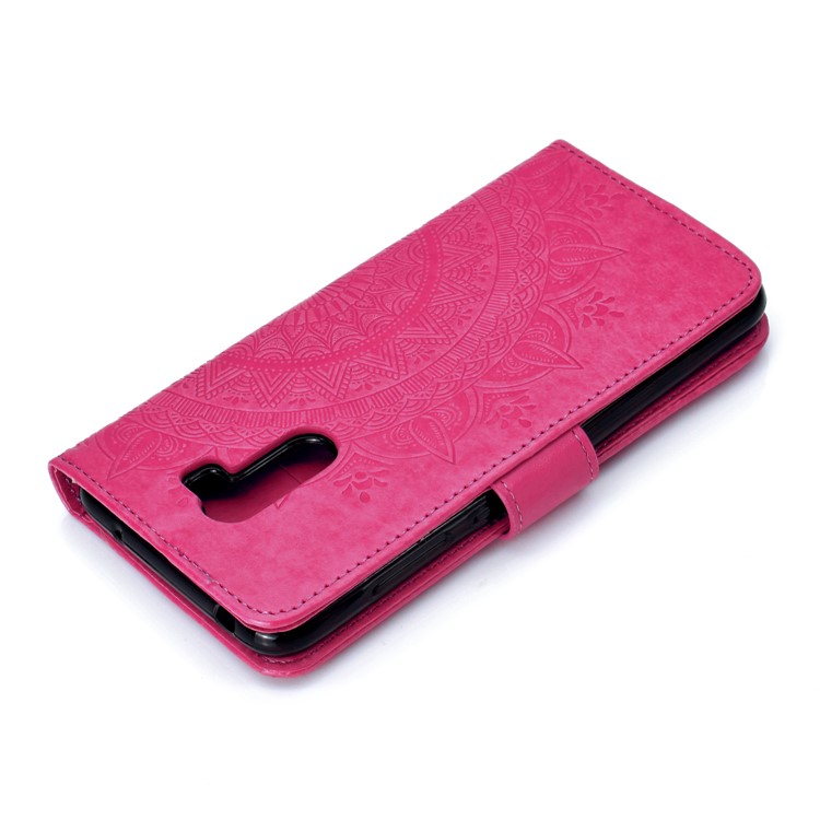 Imprinted Mandala Pattern Wallet Leather Mobile Cover for Xiaomi Pocophone F1 / Poco F1 (India) - Rose-8