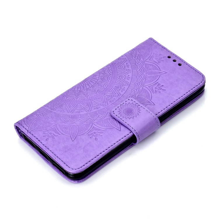 Imprinted Mandala Pattern Wallet Leather Flip Case for Xiaomi Pocophone F1 / Poco F1 (India) - Purple-7