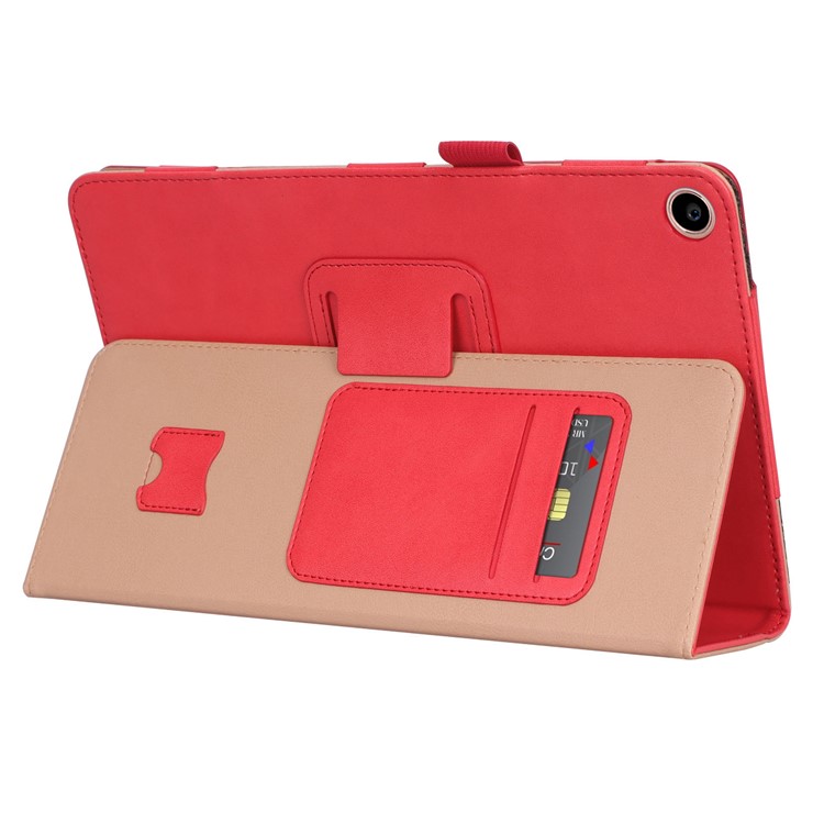 Retro Style PU Leather Card Holder Tablet Cover with Stand for Xiaomi Mi Pad 4 Plus - Red-12