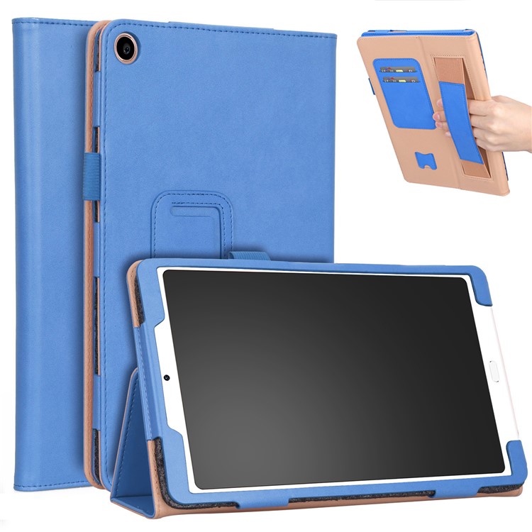 Retro Style PU Leather Card Holder Protective Case Shell for Xiaomi Mi Pad 4 Plus - Blue-1