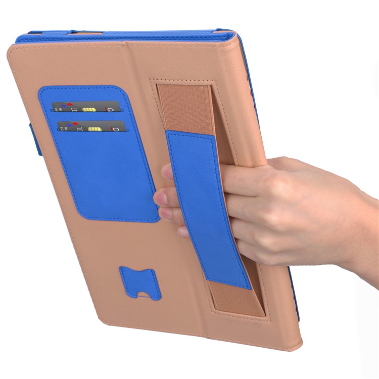 Retro Style PU Leather Card Holder Protective Case Shell for Xiaomi Mi Pad 4 Plus - Blue-12
