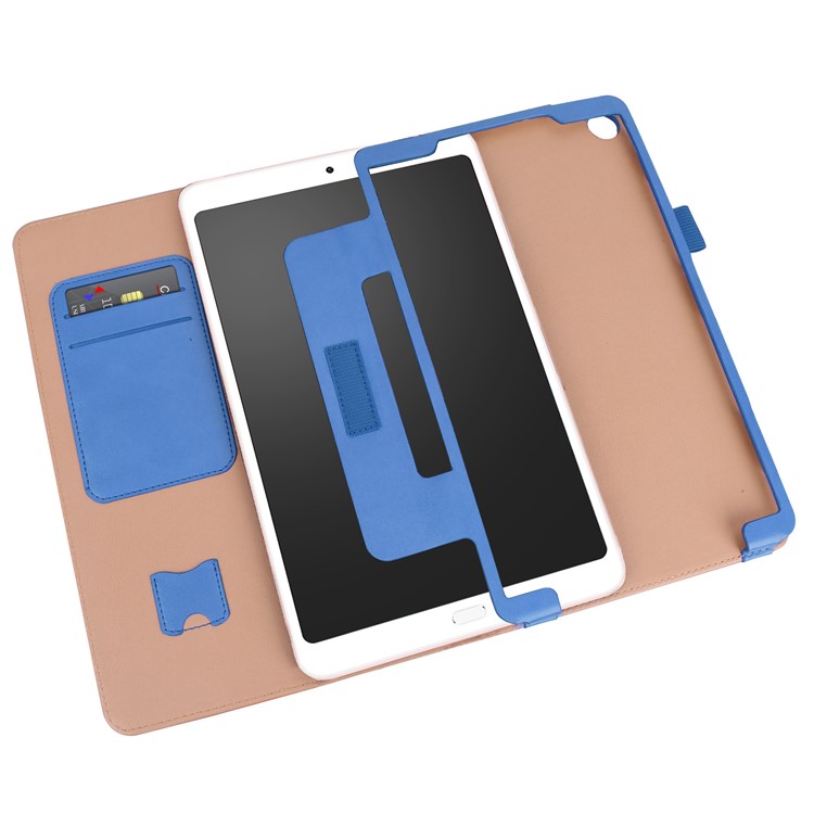 Retro Style PU Leather Card Holder Protective Case Shell for Xiaomi Mi Pad 4 Plus - Blue-3