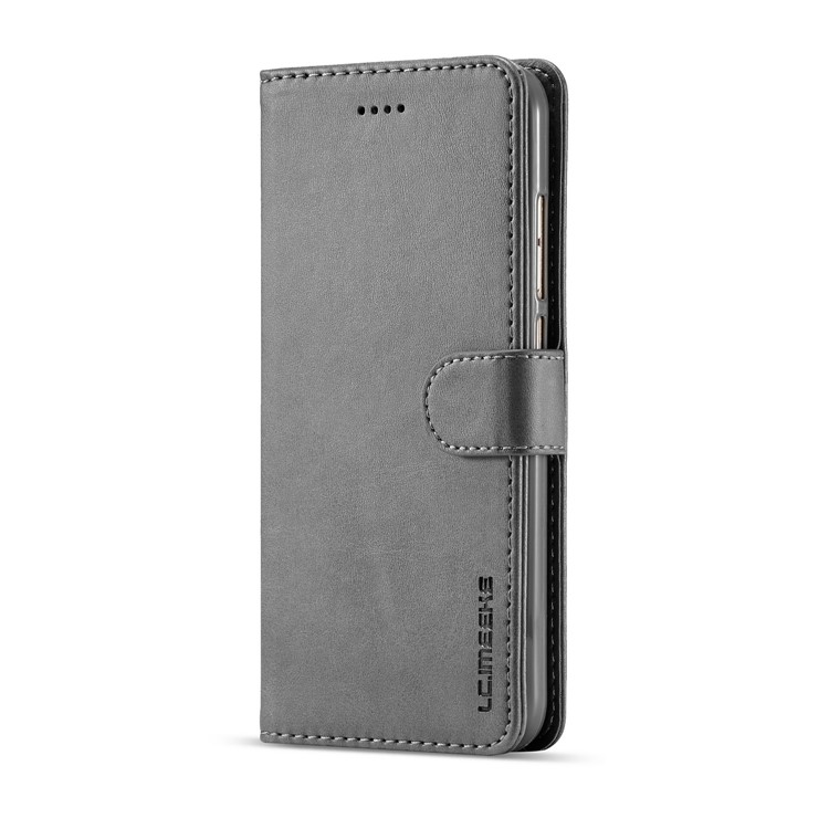 LC.IMEEKE Wallet Leather Stand Cover for Xiaomi Mi A2 / Mi 6X (China) - Grey-2