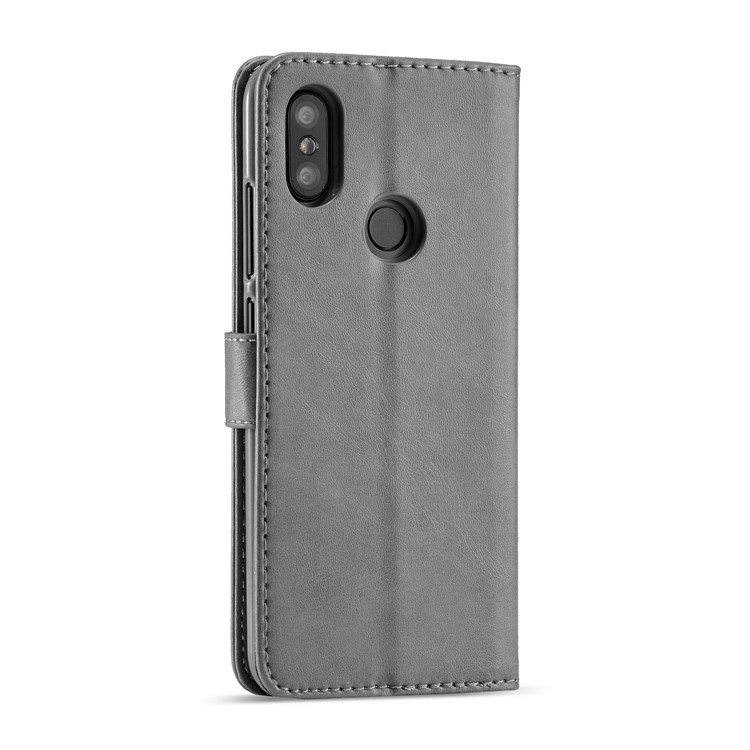 LC.IMEEKE Wallet Leather Stand Cover for Xiaomi Mi A2 / Mi 6X (China) - Grey-3
