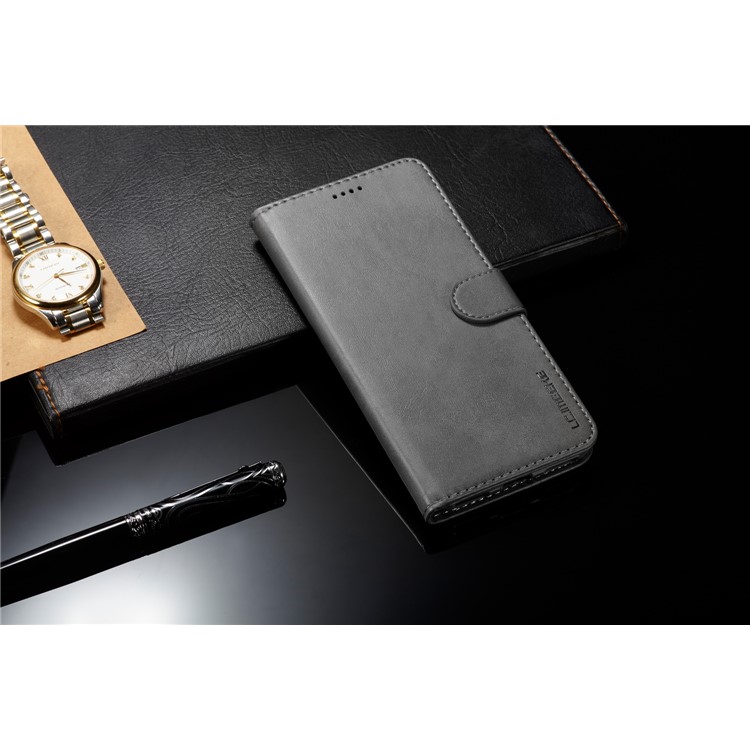 LC.IMEEKE Wallet Leather Stand Cover for Xiaomi Mi A2 / Mi 6X (China) - Grey-4