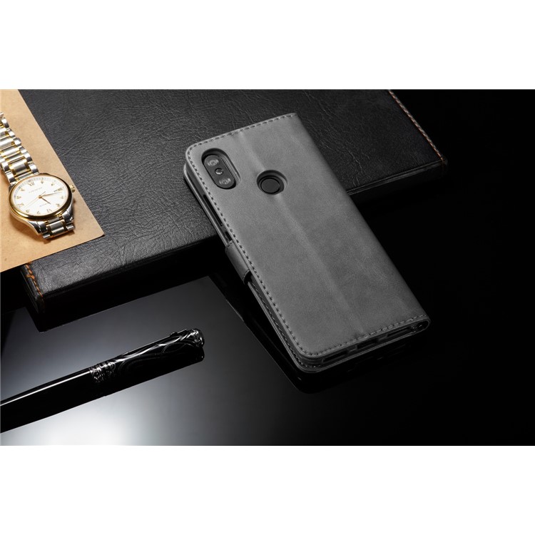 LC.IMEEKE Wallet Leather Stand Cover for Xiaomi Mi A2 / Mi 6X (China) - Grey-5