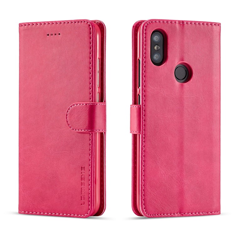 LC.IMEEKE Leather Wallet Case for Xiaomi Mi A2 / Mi 6X (China) - Rose-1