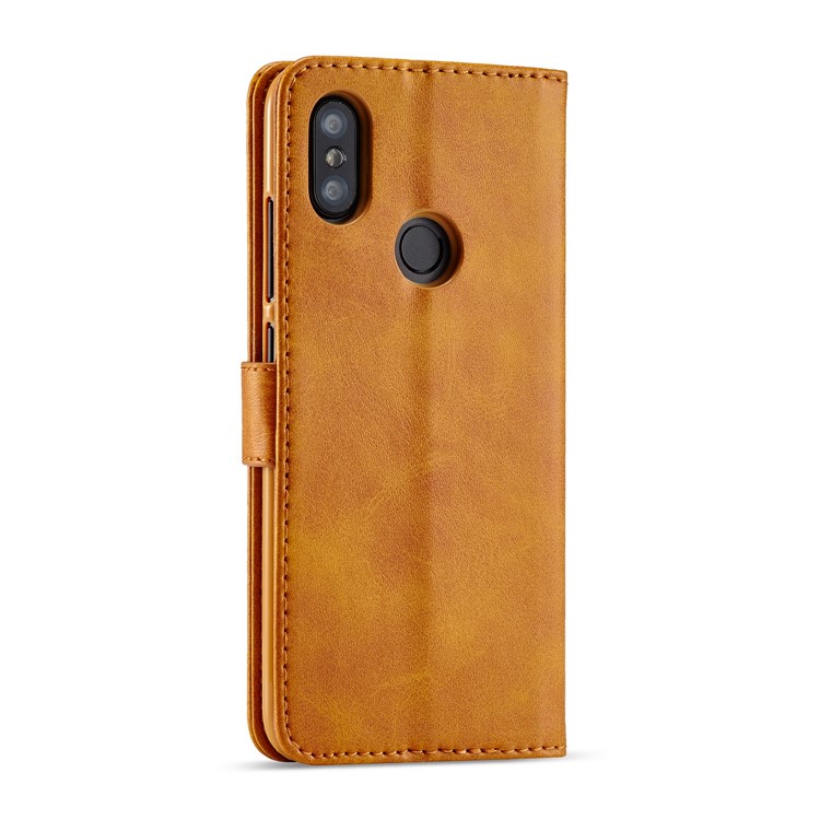 LC.IMEEKE Leather Wallet Cover for Xiaomi Mi A2 / Mi 6X (China) - Brown-3